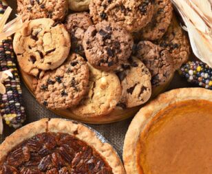 Table of Thanksgiving desserts